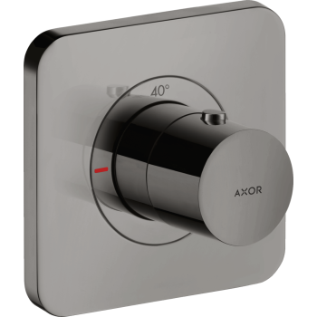 - AXOR Citterio E Bateria termostatyczna 12 x 12 cm, podtynkowa czarny chrom polerowany 36702330 - 36702330 - Łazienki Szydłowski