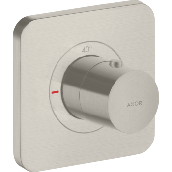 - AXOR Citterio E Bateria termostatyczna 12 x 12 cm, podtynkowa stal szlachetna optyczna 36702800 - 36702800 - Łazienki Szydłowski