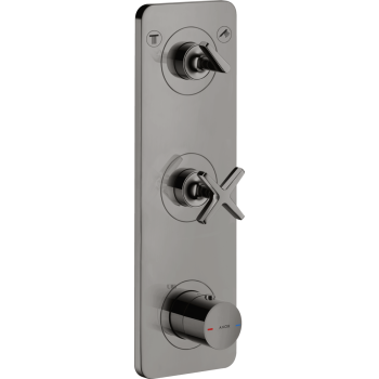 - AXOR Citterio E Moduł termostatyczny 38 x 12 cm do 2 odbiorników z płytką, podtynkowy czarny chrom polerowany 36703330 - 36703330 - Łazienki Szydłowski