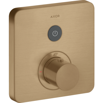 - AXOR ShowerSelect Bateria termostatyczna do 1 odbiornika, softsquare, podtynkowa brąz szczotkowany 36705140 - 36705140 U - Łazienki Szydłowski