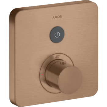 - AXOR ShowerSelect Bateria termostatyczna do 1 odbiornika, softsquare, podtynkowa czerwone złoto szczotkowane 36705310 - 36705310 - Łazienki Szydłowski