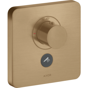 - AXOR ShowerSelect Bateria termostatyczna HighFlow do 1 odbiornika z dodatkowym wyjściem, softsquare, brąz szczotkowany 36706140 - 36706140 U - Łazienki Szydłowski
