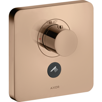  - AXOR ShowerSelect Bateria termostatyczna HighFlow do 1 odbiornika z dodatkowym wyjściem, softsquare, czerwony złoty polerowany 36706300 - 36706300 - Łazienki Szydłowski