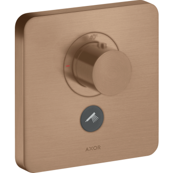 - AXOR ShowerSelect Bateria termostatyczna HighFlow do 1 odbiornika z dodatkowym wyjściem, softsquare, czerwone złoto szczotkowane 36706310 - 36706310 - Łazienki Szydłowski