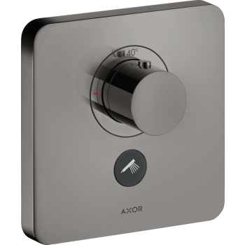 - AXOR ShowerSelect Bateria termostatyczna HighFlow do 1 odbiornika z dodatkowym wyjściem, softsquare, czarny chrom polerowany 36706330 - 36706330 - Łazienki Szydłowski