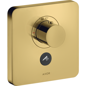  - AXOR ShowerSelect Bateria termostatyczna HighFlow do 1 odbiornika z dodatkowym wyjściem, softsquare, złoty optyczny polerowany 36706990 - 36706990 U - Łazienki Szydłowski