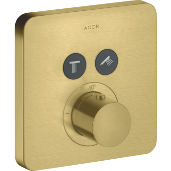  - AXOR ShowerSolutions Bateria termostatyczna do 2 odbiorników, softsquare, podtynkowa mosiądz szczotkowany 36707950 - 36707950 U - Łazienki Szydłowski