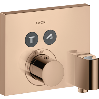 - AXOR ShowerSelect Bateria termostatyczna do 2 odbiorników ze zintegrowanym przyłączem i uchwytem, czerwony złoty polerowany 36712300 - 36712300 - Łazienki Szydłowski