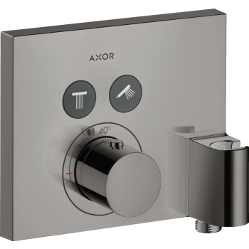 - AXOR ShowerSelect Bateria termostatyczna do 2 odbiorników ze zintegrowanym przyłączem i uchwytem, czarny chrom polerowany 36712330 - 36712330 - Łazienki Szydłowski