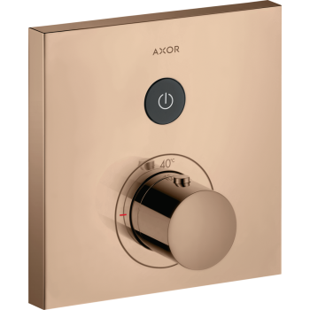 - AXOR ShowerSelect Bateria termostatyczna do 1 odbiornika, kwadratowa, podtynkowa czerwony złoty polerowany 36714300 - 36714300 - Łazienki Szydłowski