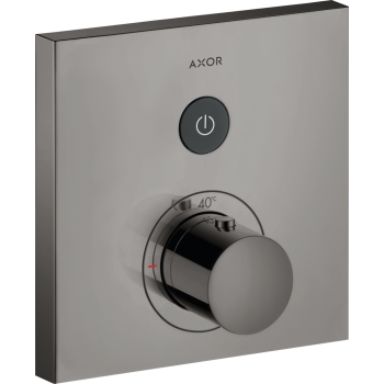 - AXOR ShowerSelect Bateria termostatyczna do 1 odbiornika, kwadratowa, podtynkowa czarny chrom polerowany 36714330 - 36714330 - Łazienki Szydłowski