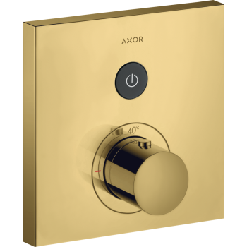  - AXOR ShowerSelect Bateria termostatyczna do 1 odbiornika, kwadratowa, podtynkowa złoty optyczny polerowany 36714990 - 36714990 U - Łazienki Szydłowski