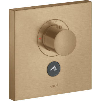 - AXOR ShowerSelect Bateria termostatyczna HighFlow do 1 odbiornika z dodatkowym wyjściem, brąz szczotkowany 36716140 - 36716140 U - Łazienki Szydłowski