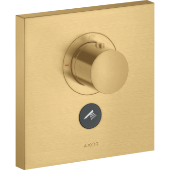 - AXOR ShowerSelect Bateria termostatyczna HighFlow do 1 odbiornika z dodatkowym wyjściem, złoty optyczny szczotkowany 36716250 - 36716250 U - Łazienki Szydłowski