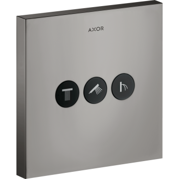 - AXOR ShowerSelect Zawór odcinający do 3 odbiorników, kwadratowy, podtynkowy czarny chrom polerowany 36717330 - 36717330 - Łazienki Szydłowski