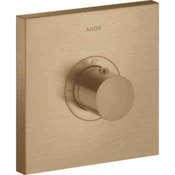 - AXOR ShowerSelect Bateria termostatyczna HighFlow, kwadratowa, podtynkowa brąz szczotkowany 36718140 - 36718140 U - Łazienki Szydłowski
