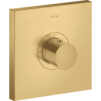 - AXOR ShowerSelect Bateria termostatyczna HighFlow, kwadratowa, podtynkowa złoty optyczny szczotkowany 36718250 - 36718250 U - Łazienki Szydłowski