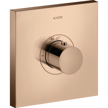 - AXOR ShowerSelect Bateria termostatyczna HighFlow, kwadratowa, podtynkowa czerwony złoty polerowany 36718300 - 36718300 - Łazienki Szydłowski