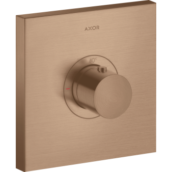 - AXOR ShowerSelect Bateria termostatyczna HighFlow, kwadratowa, podtynkowa czerwone złoto szczotkowane 36718310 - 36718310 - Łazienki Szydłowski