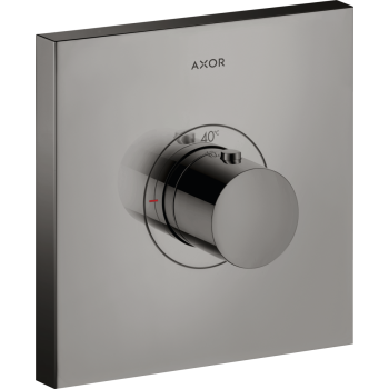 - AXOR ShowerSelect Bateria termostatyczna HighFlow, kwadratowa, podtynkowa czarny chrom polerowany 36718330 - 36718330 - Łazienki Szydłowski