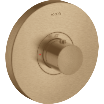 - AXOR ShowerSelect Bateria termostatyczna HighFlow, okrągła, podtynkowa brąz szczotkowany 36721140 - 36721140 U - Łazienki Szydłowski