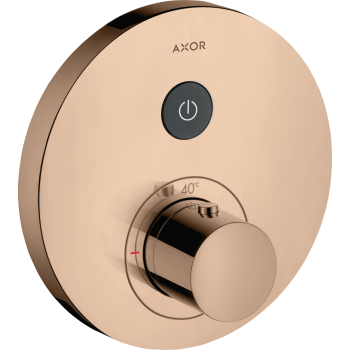  - AXOR ShowerSelect Bateria termostatyczna do 1 odbiornika, okrągła, podtynkowa czerwony złoty polerowany 36722300 - 36722300 - Łazienki Szydłowski