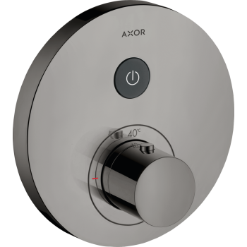 - AXOR ShowerSelect Bateria termostatyczna do 1 odbiornika, okrągła, podtynkowa czarny chrom polerowany 36722330 - 36722330 - Łazienki Szydłowski