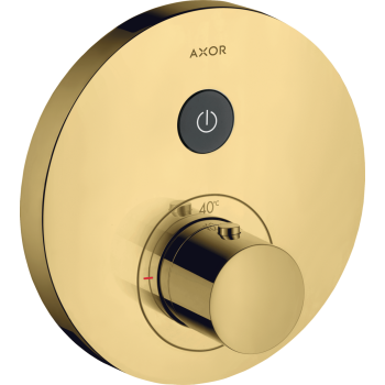 - AXOR ShowerSelect Bateria termostatyczna do 1 odbiornika, okrągła, podtynkowa złoty optyczny polerowany 36722990 - 36722990 U - Łazienki Szydłowski