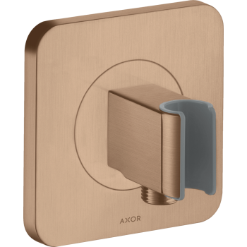 - AXOR Citterio E Przyłącze węża prysznicowego 12 x 12 cm z uchwytem, softsquare czerwony złoty polerowany 36724310 - 36724310 - Łazienki Szydłowski