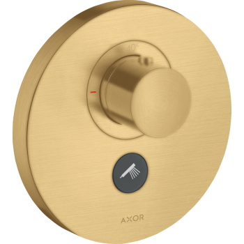 - AXOR ShowerSelect Bateria termostatyczna HighFlow do 1 odbiornika z dodatkowym wyjściem, złoty optyczny szczotkowany 36726250 - 36726250 - Łazienki Szydłowski