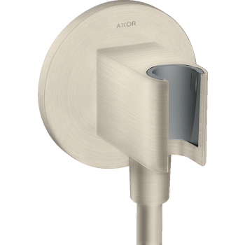  - AXOR ShowerSolutions Przyłącze węża prysznicowego z uchwytem, okrągłe nikiel szczotkowany 36733820 - 36733820 - Łazienki Szydłowski