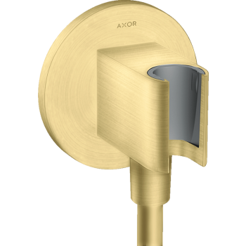  - AXOR ShowerSolutions Przyłącze węża prysznicowego z uchwytem, okrągłe mosiądz szczotkowany 36733950 - 36733950 - Łazienki Szydłowski