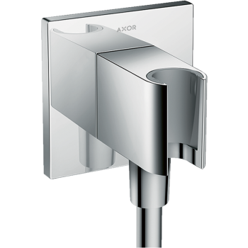 - AXOR ShowerSolutions Przyłącze węża prysznicowego z uchwytem, kwadratowe chrom 36734000 - 36734000 - Łazienki Szydłowski