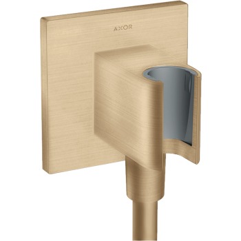 - AXOR ShowerSolutions Przyłącze węża prysznicowego z uchwytem, kwadratowe brąz szczotkowany 36734140 - 36734140 - Łazienki Szydłowski