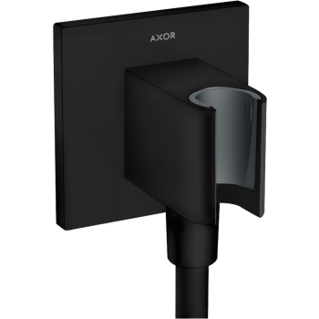 - AXOR ShowerSolutions Przyłącze węża prysznicowego z uchwytem, kwadratowe czarny mat 36734670 - 36734670 - Łazienki Szydłowski