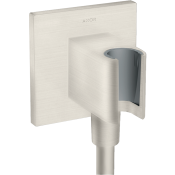 - AXOR ShowerSolutions Przyłącze węża prysznicowego z uchwytem, kwadratowe stal szlachetna optyczna 36734800 - 36734800 - Łazienki Szydłowski
