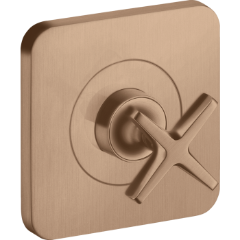 - AXOR Citterio E Zawór odcinający 12 x 12 cm, podtynkowy czerwone złoto szczotkowane 36771310 - 36771310 - Łazienki Szydłowski