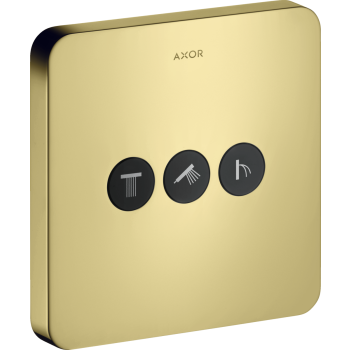  - AXOR ShowerSelect Zawór odcinający do 3 odbiorników, softsquare, podtynkowy złoty optyczny polerowany 36773990 - 36773990 U - Łazienki Szydłowski