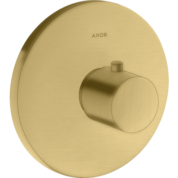- AXOR Uno Bateria termostatyczna HighFlow, podtynkowa złoty optyczny szczotkowany 38715250 - 38715250 - Łazienki Szydłowski