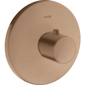 - AXOR Uno Bateria termostatyczna HighFlow, podtynkowa czerwone złoto szczotkowane 38715310 - 38715310 - Łazienki Szydłowski
