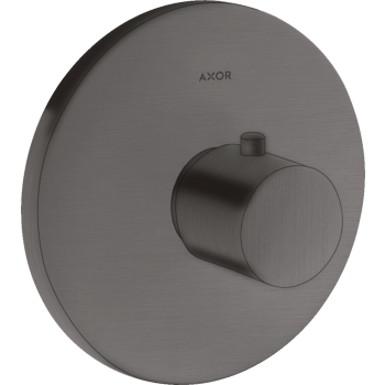 - AXOR Uno Bateria termostatyczna HighFlow, podtynkowa czarny chrom szczotkowany 38715340 - 38715340 - Łazienki Szydłowski