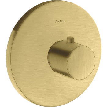 - AXOR Uno Bateria termostatyczna HighFlow, podtynkowa mosiądz szczotkowany 38715950 - 38715950 - Łazienki Szydłowski