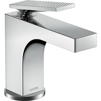  - AXOR Citterio Jednouchwytowa bateria umywalkowa 90 do małych umywalek z kompletem odpływowym z cięgłem, cięcie rombowe chrom 39001000 - 39001000 - Łazienki Szydłowski