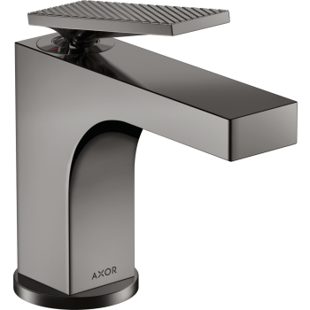 - AXOR Citterio bateria umywalkowa 90 do małych umywalek z kompletem odpływowym z cięgłem, cięcie rombowe czarny chrom polerowany 39001330 - 39001330 - Łazienki Szydłowski