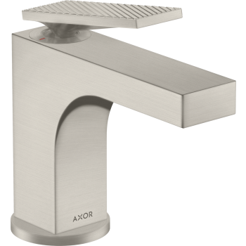 - AXOR Citterio bateria umywalkowa 90 do małych umywalek z kompletem odpływowym z cięgłem, cięcie rombowe stal szlachetna optyczna 39001800 - 39001800 - Łazienki Szydłowski
