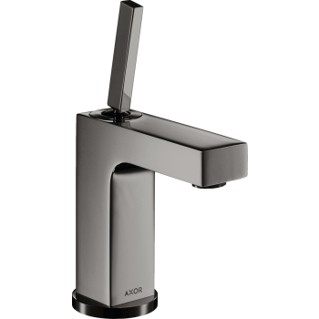 - AXOR Citterio bateria umywalkowa 110 z uchwytem Pin i kompletem odpływowym z cięgłem czarny chrom polerowany 39010330 - 39010330 - Łazienki Szydłowski