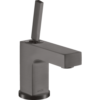  - AXOR Citterio bateria umywalkowa 80 do małych umywalek z uchwytem Pin i kompletem odpływowym z cięgłem czarny chrom szczotkowany 39015340 - 39015340 - Łazienki Szydłowski