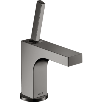 - AXOR Citterio bateria umywalkowa 90 do małych umywalek z uchwytem Pin i kompletem odpływowym z cięgłem czarny chrom polerowany 39035330 - 39035330 - Łazienki Szydłowski