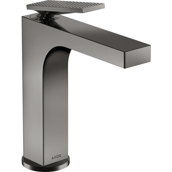- AXOR Citterio bateria umywalkowa 160 z kompletem odpływowym z cięgłem, cięcie rombowe czarny chrom polerowany 39071330 - 39071330 - Łazienki Szydłowski