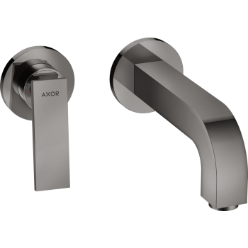 - AXOR Citterio bateria umywalkowa z wylewką 220 mm i rozetami, czarny chrom polerowany 39121330 - 39121330 - Łazienki Szydłowski